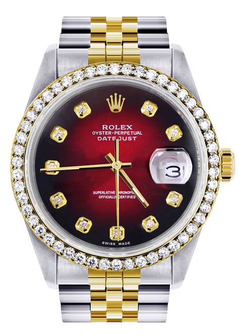 rolex ladies datejust red dial|rolex two tone datejust.